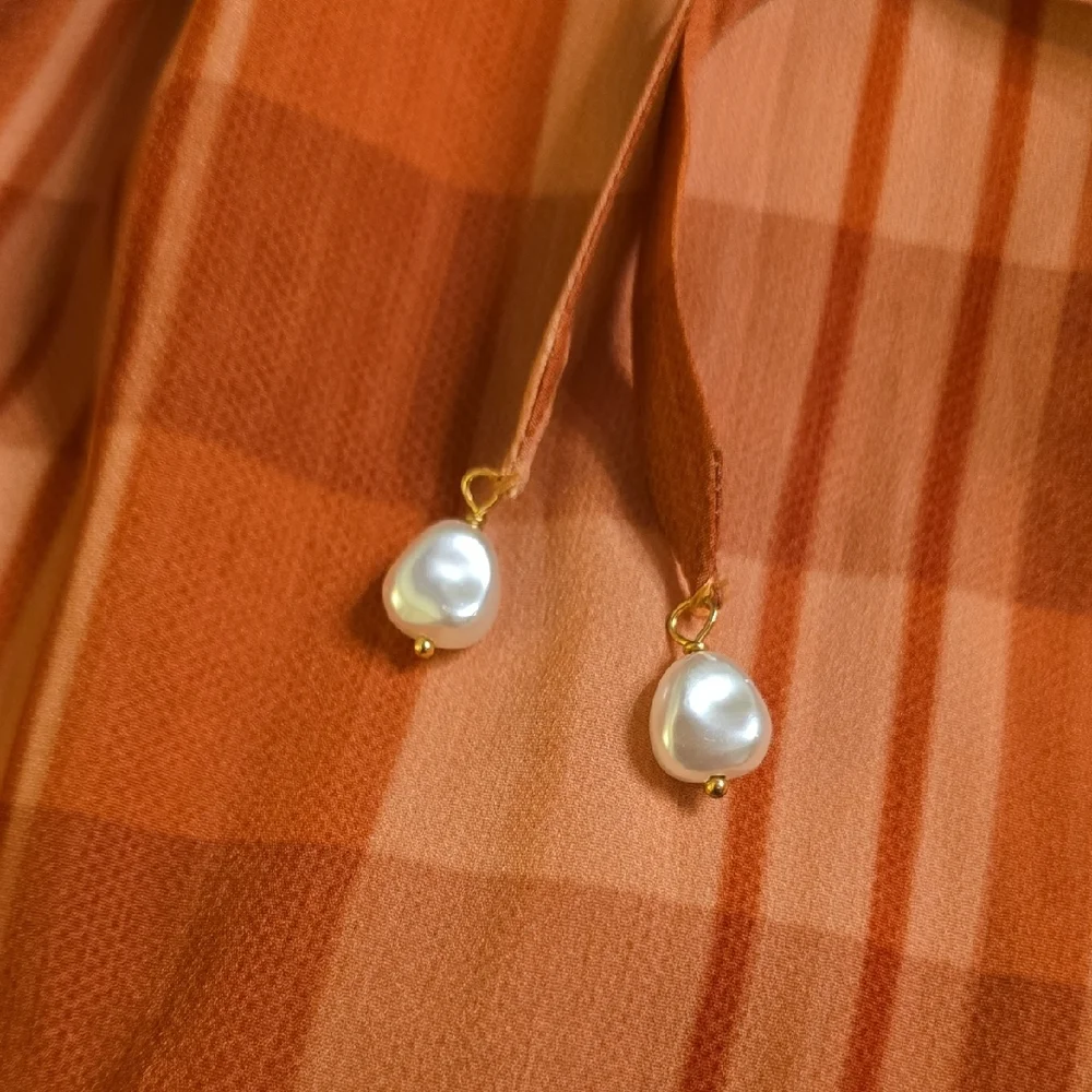 Altuzarra Picotee Orange Checkered Midi Dress In Cayenne Canyon Clay Size 42 - Picture 8 of 16